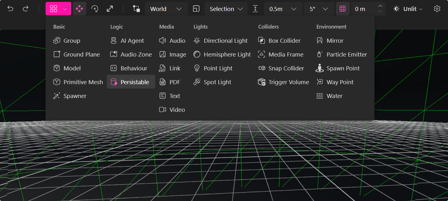 AI Agent in Elements Menu