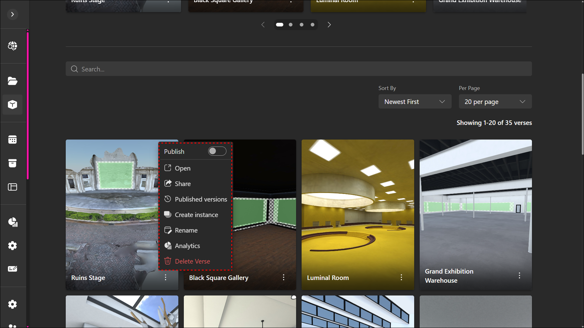 Creator Projects Page